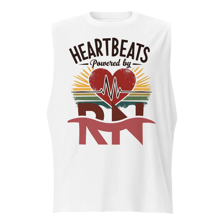 Heartbeats EKG Muscle Tank product image (1)