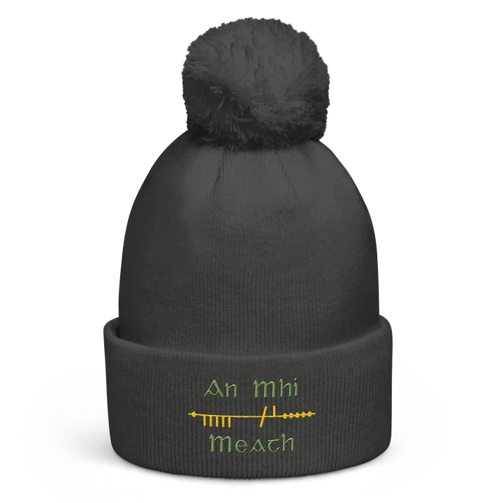 Meath/An MhÍ Scholastic style Ogham embroidered Pom-Pom Beanie product image (3)