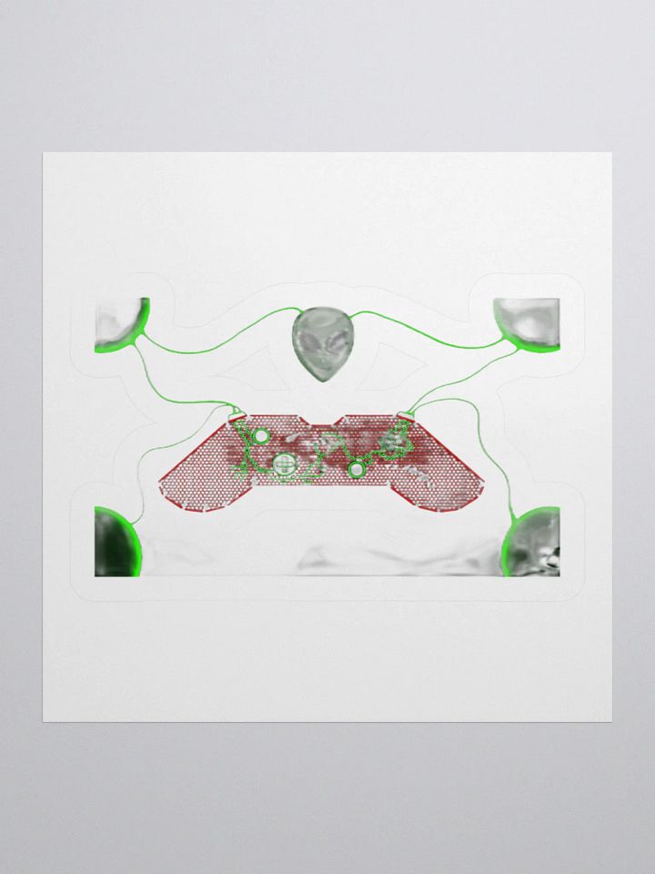 Neon Gaming Controller Kiss Cut Stickers product image (3)