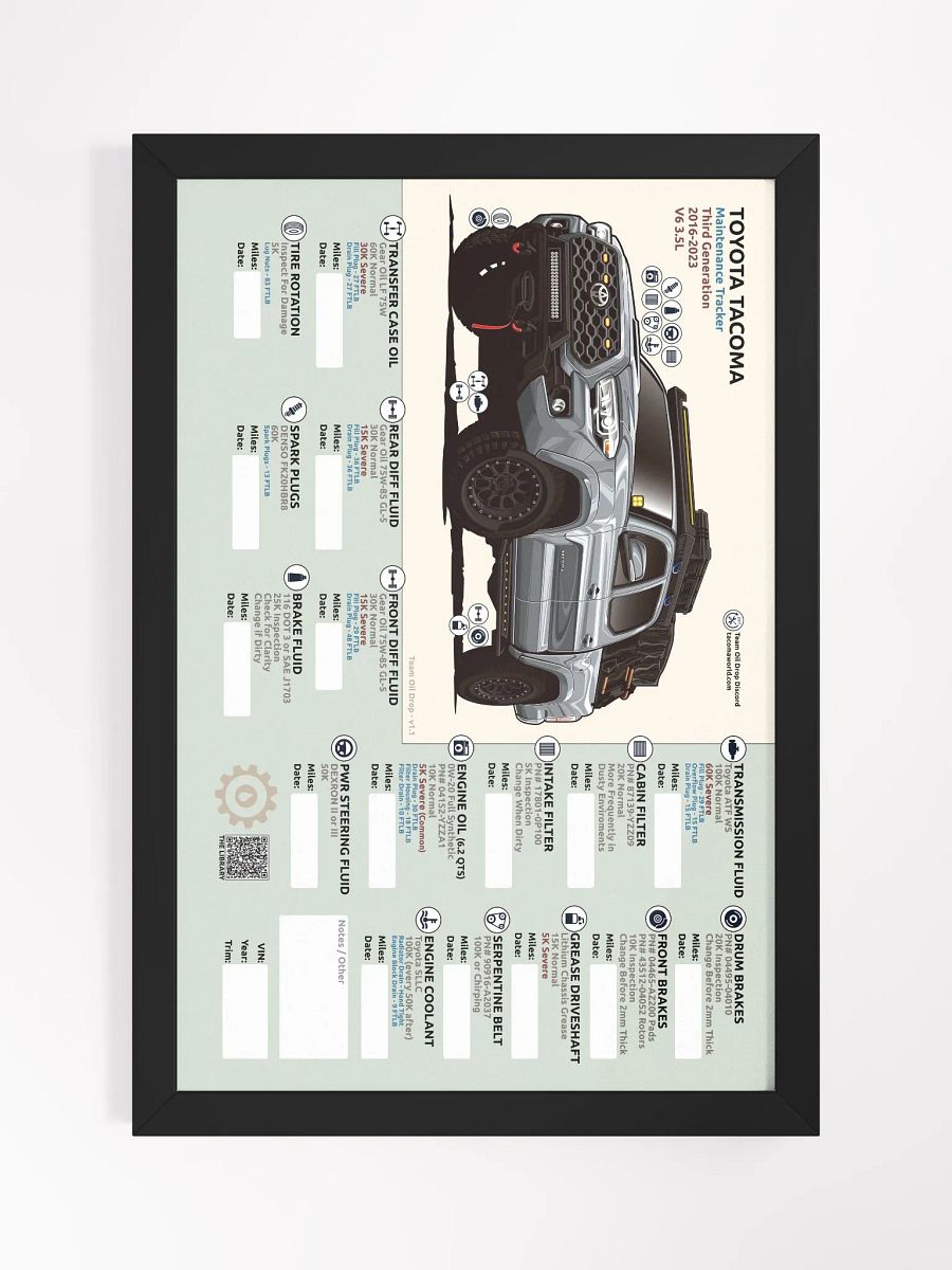 3RD GEN MAINTENANCE TRACKER V1.1 - Silver/Cement (Framed) product image (2)