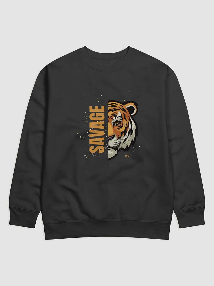 Savage Tiger Split-Design Sweatshirt product image (1)