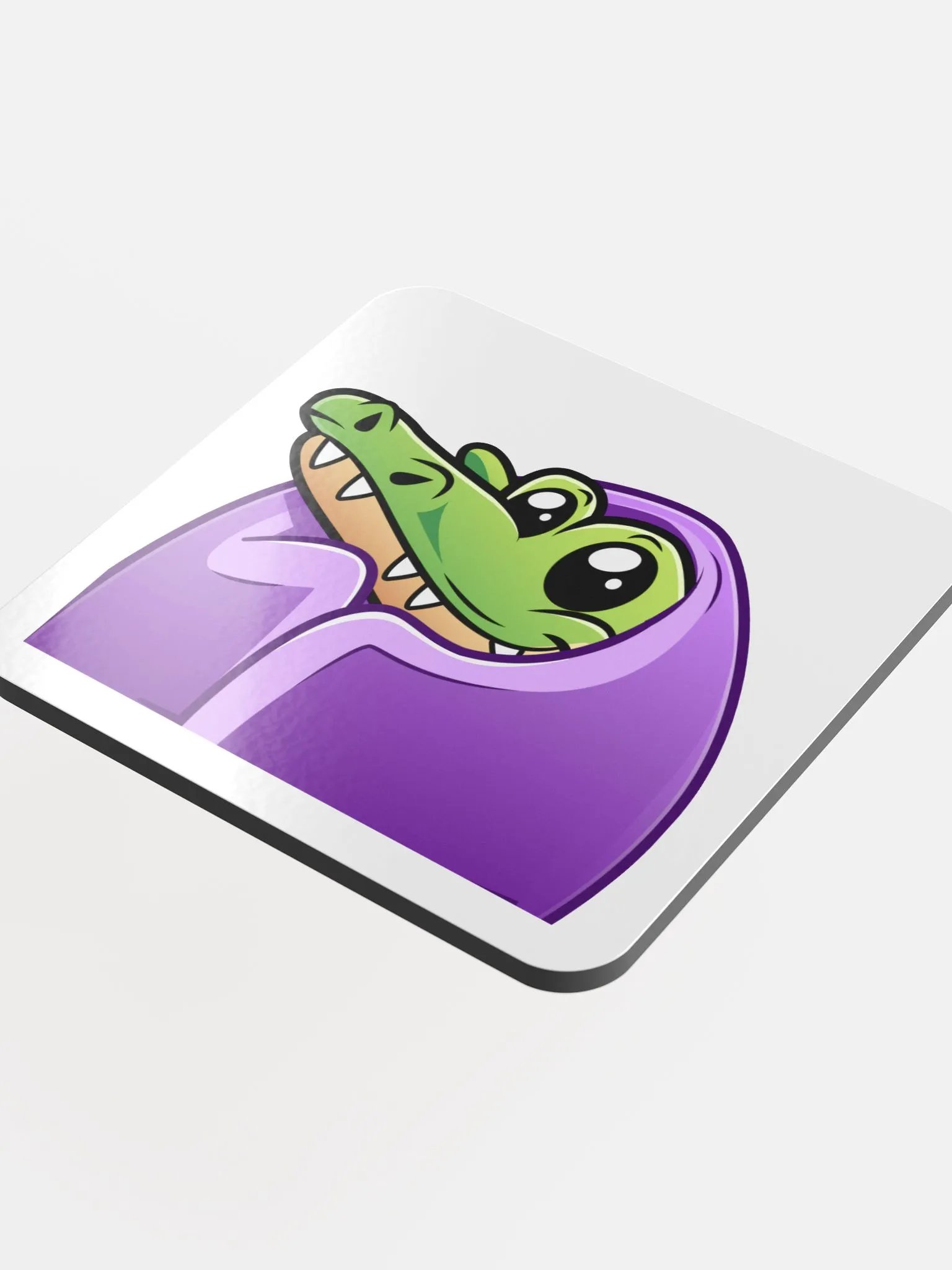 Cozy Dino Glossed Cork Coaster product image (4)