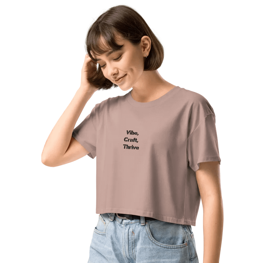Vibe, Craft, Thrive Crop Top product image (3)