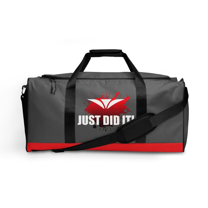 Just Did It! Red Splatter Gray Duffle Bag product image (1)