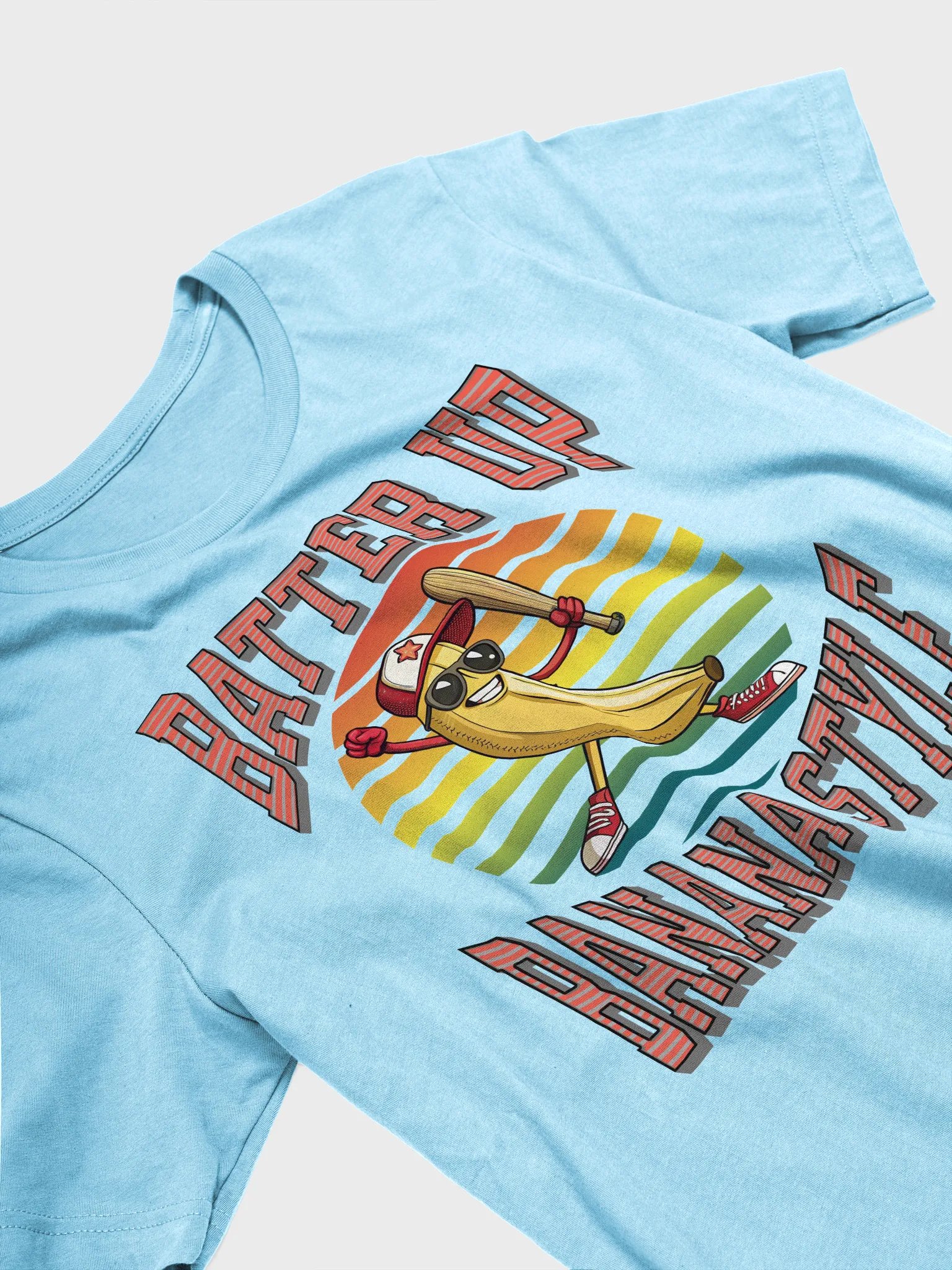 Batter Up Banana Style Baseball Sunset Slam Dunk T-Shirt product image (2)