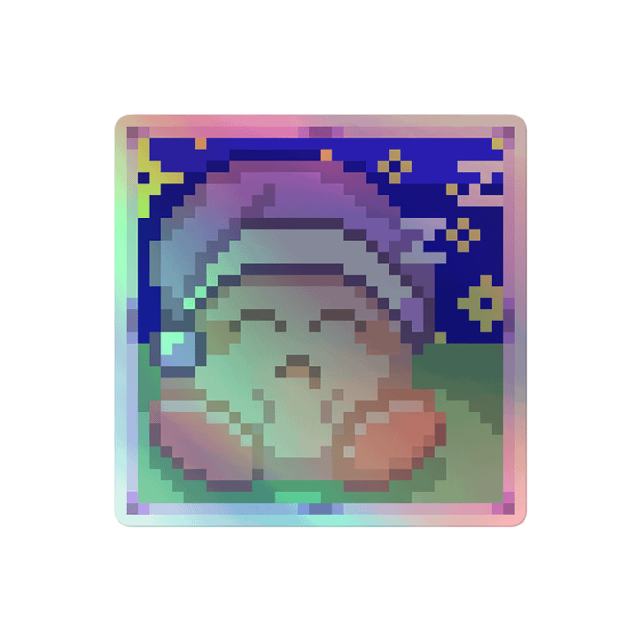 Sleepy Kirby Holographic Sticker product image (2)