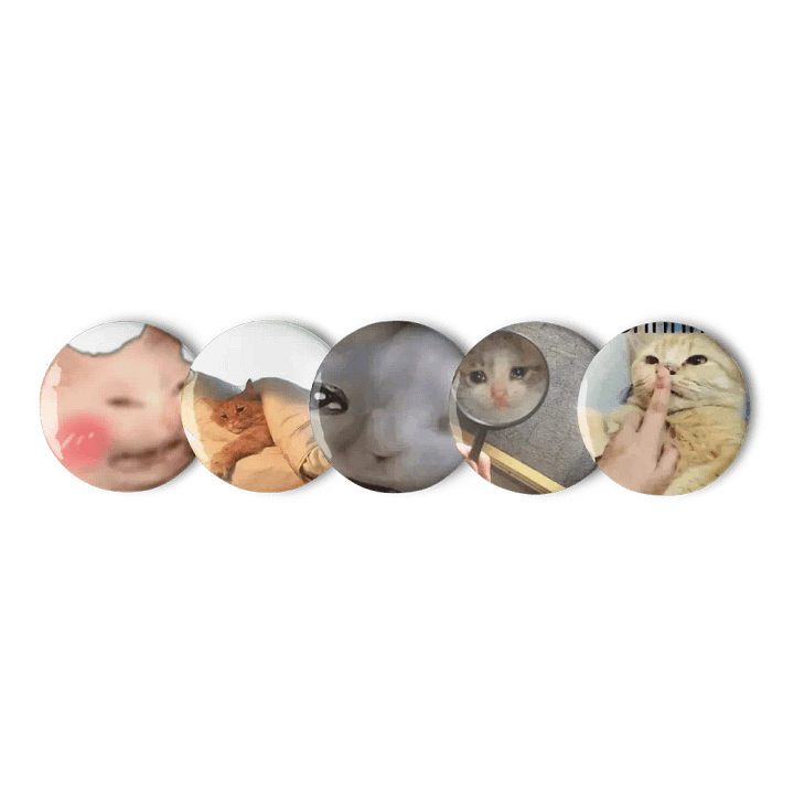 Set of Pin Buttons: Meme Cats 43 product image (1)