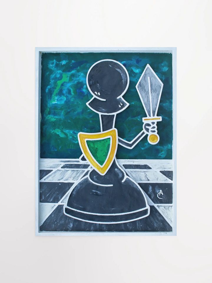 Black Pawn Fighter Print product image (1)