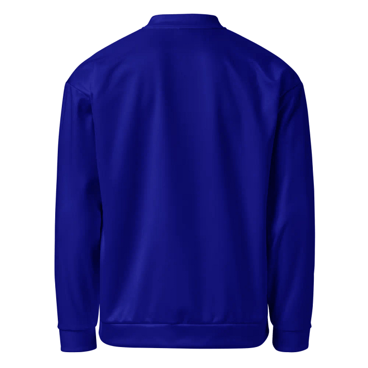 Plain Color Navy Blue Bomber Jacket product image (2)