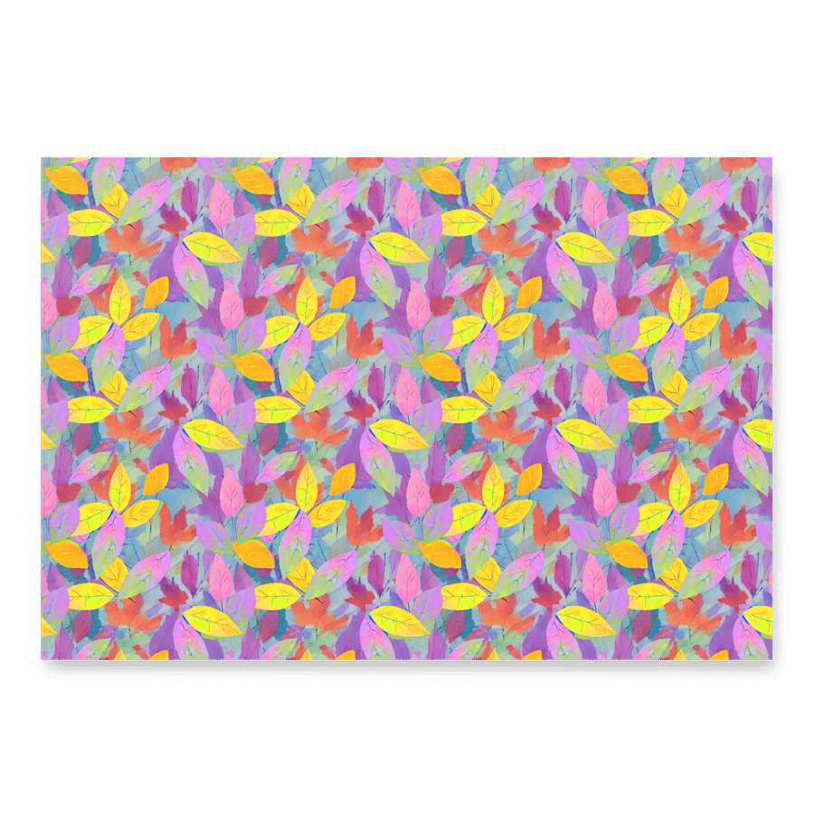 Yellow Pink Leaves Paper sheet product image (1)