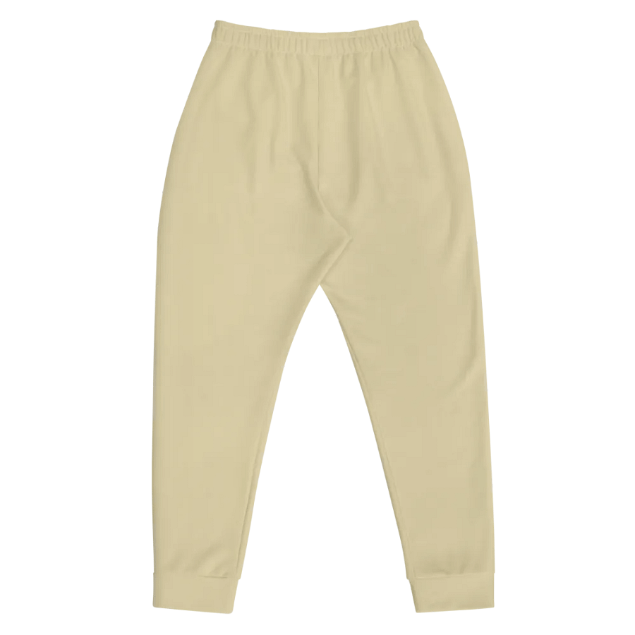 Plain Light Yellow Soft Summer Recycled Polyester Premium Men's Joggers by Treasure Pie product image (5)