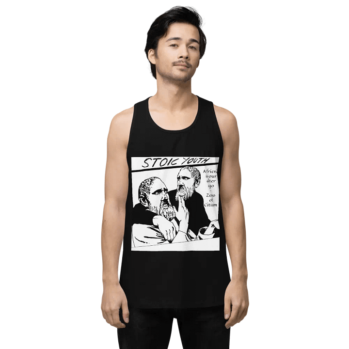 Stoic Youth Zeno of Citium quote Cotton Heritage Men's Premium Tank Top product image (1)