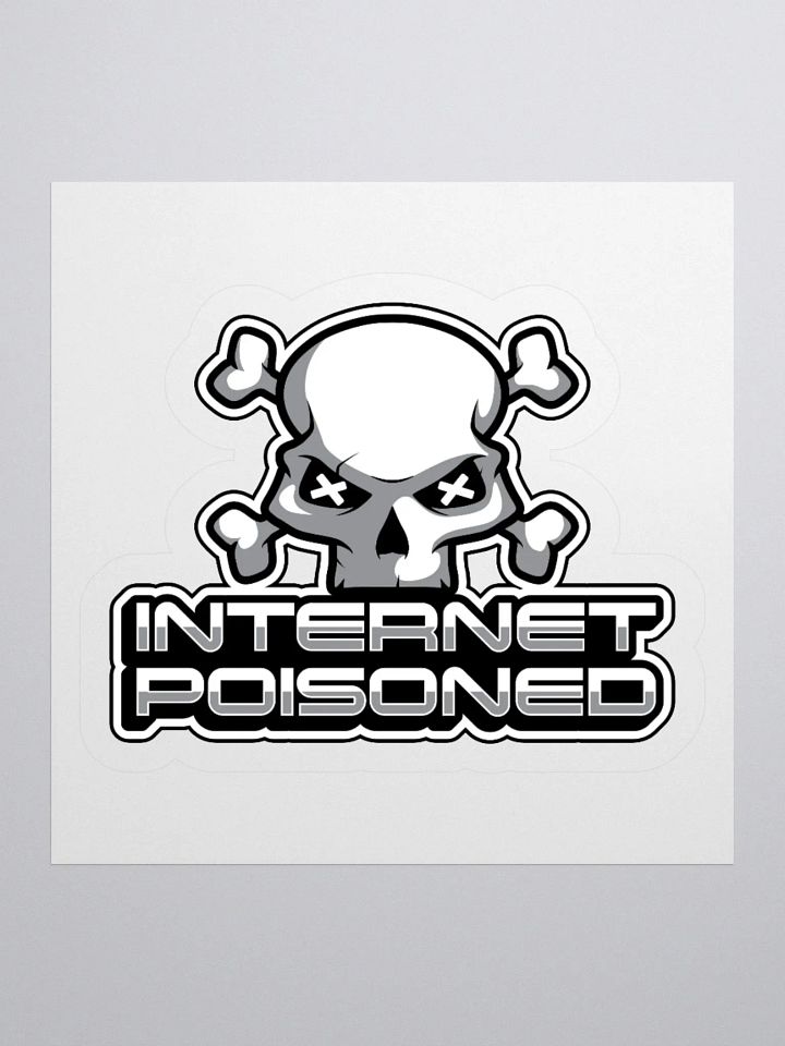 Internet Poisoned Y2K Sticker – Funny Skull Meme Design product image (1)