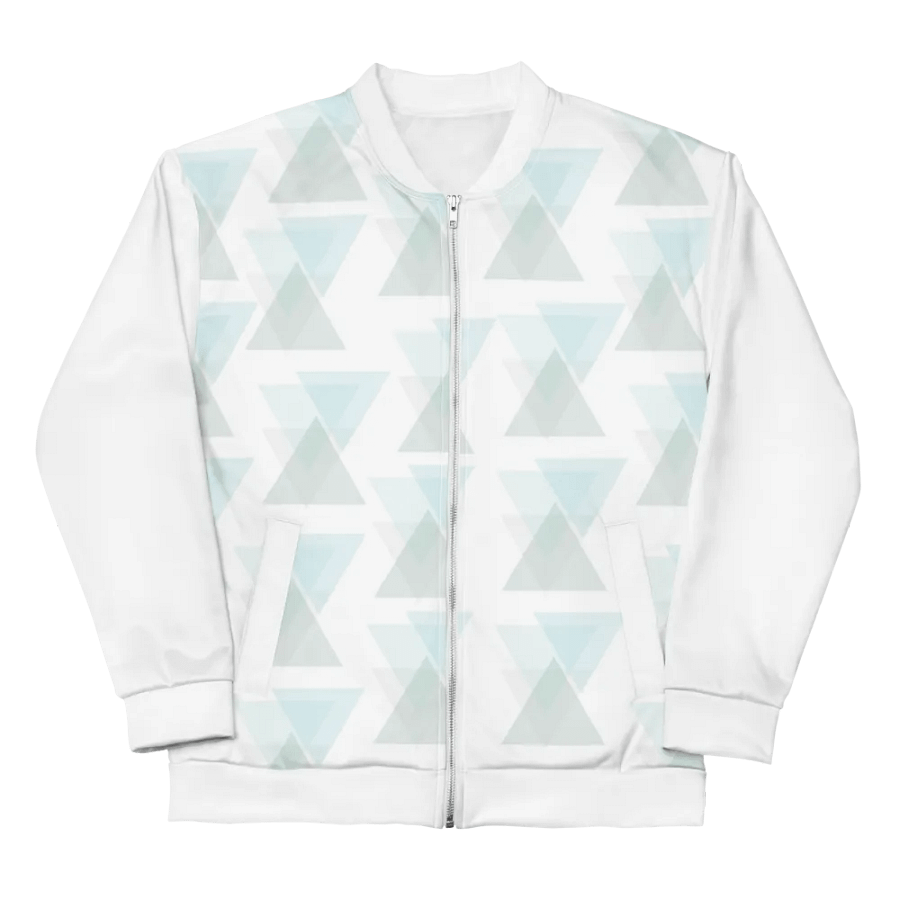 Turquoise Triangle Symmetry Bomber Jacket product image (7)