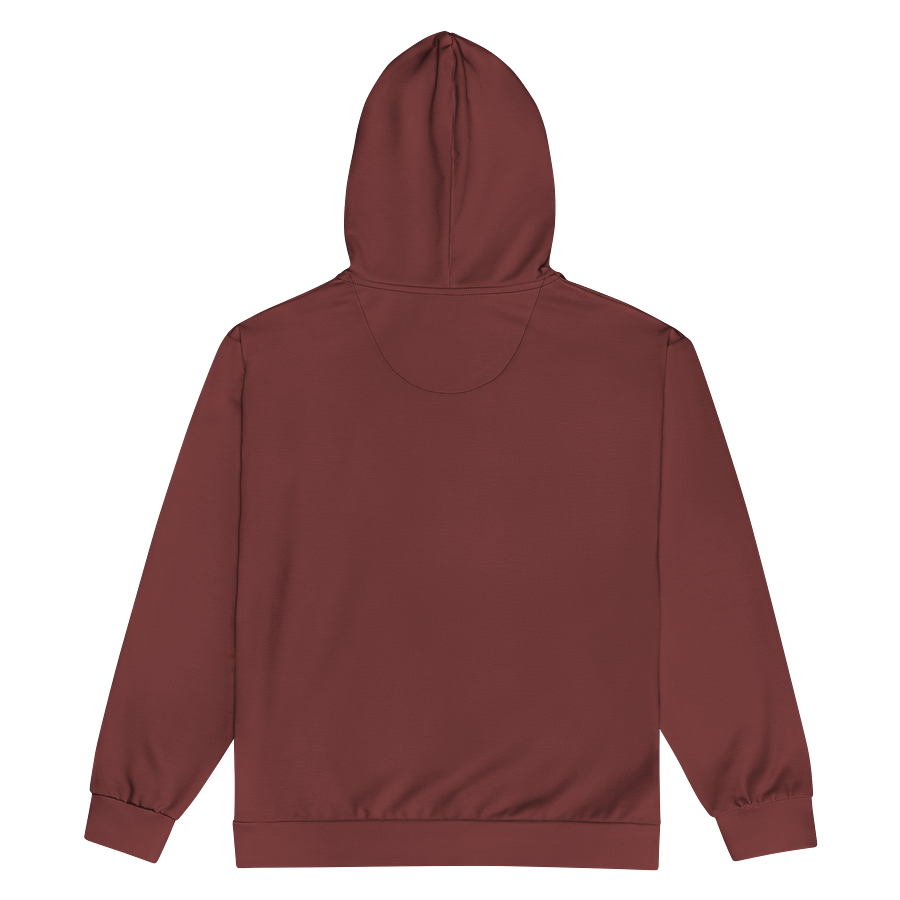 Auburn Red Brown Solid Color Eco Friendly Unisex Zip Hoodie product image (2)