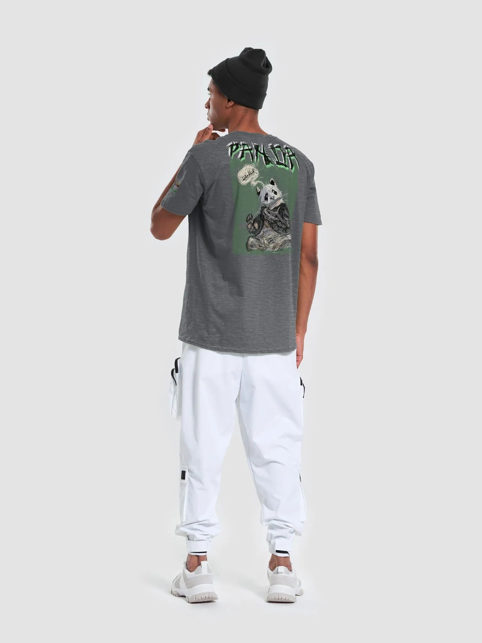 Uh-Huh Panda Scribble Art (Gildan Unisex Softstyle T-Shirt) product image (5)
