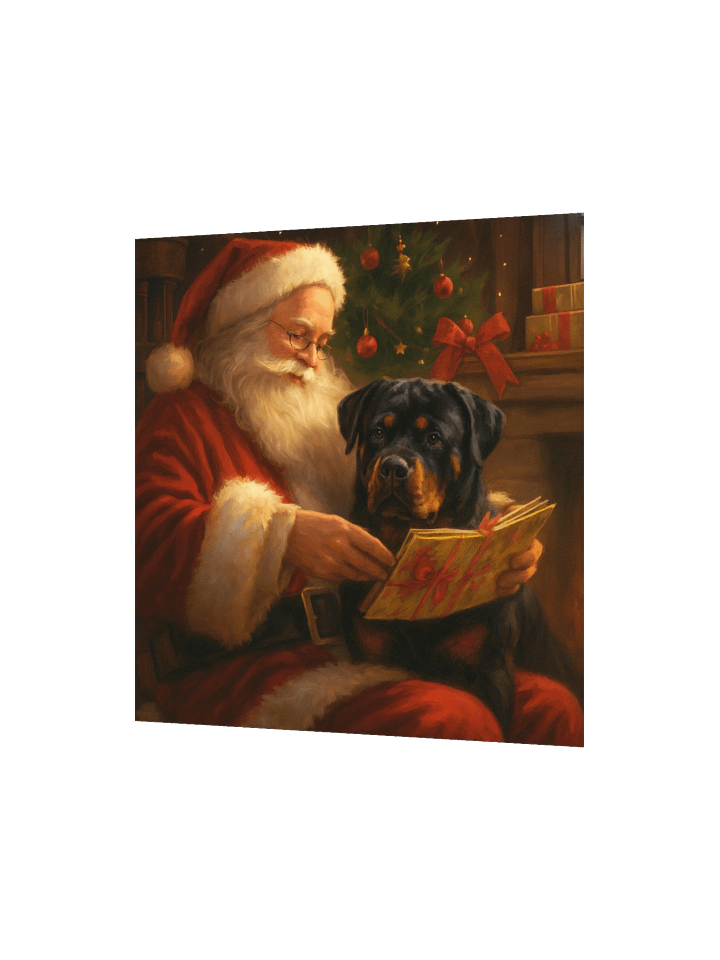 Rottweiler Santa's Storytime Poster product image (7)