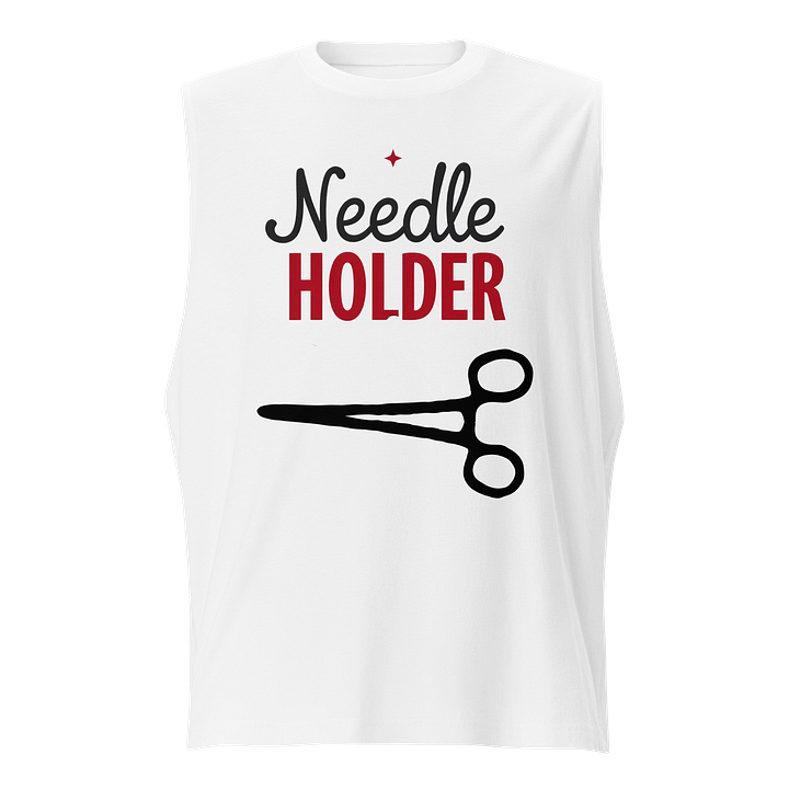 Stylized Needle Holder Muscle Tank product image (1)