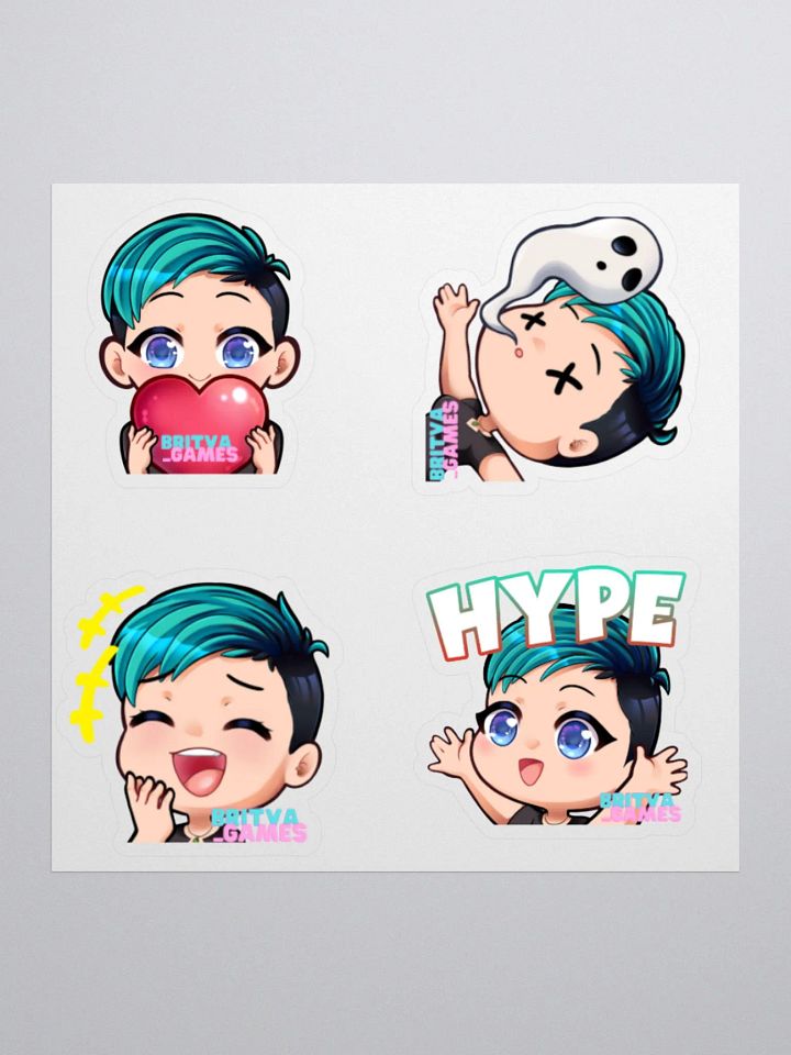 Emote Sticker Sheet 3 (4 stickers) product image (1)