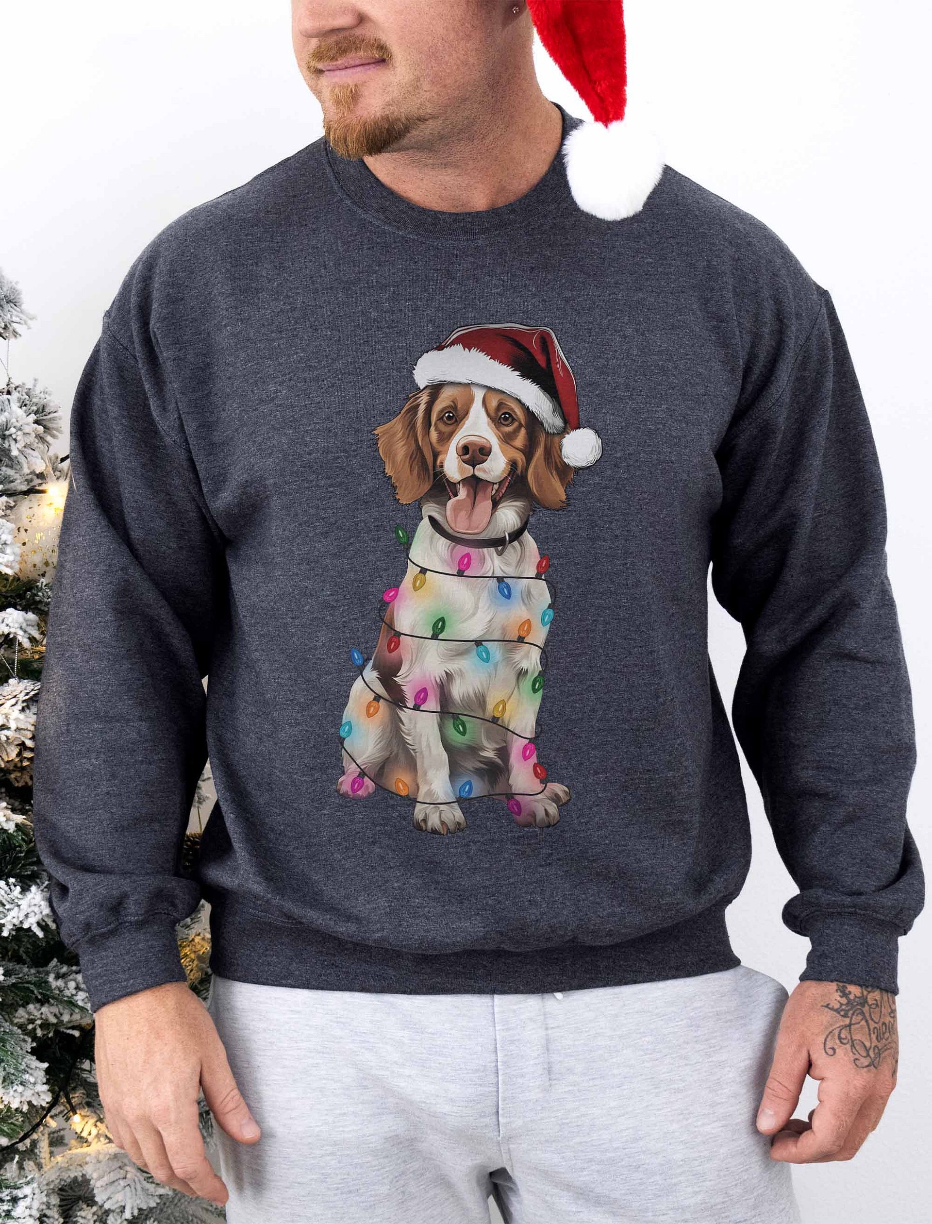 Funny Brittany Spaniel Christmas Sweatshirt for Brittany Spaniel Paw-rents product image (1)