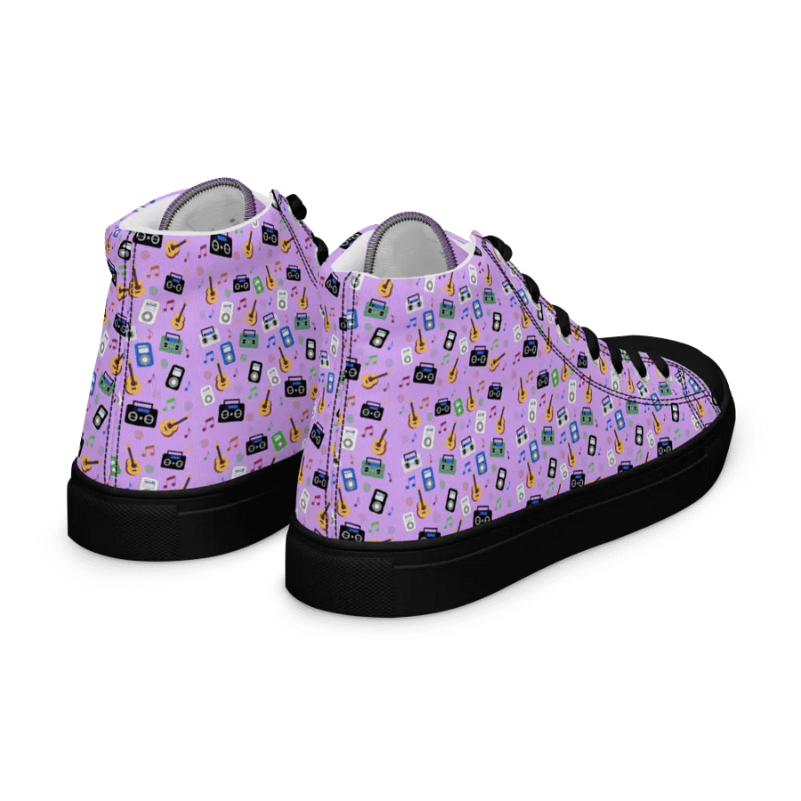 Retro Music Vibes High Top Canvas Shoes product image (11)
