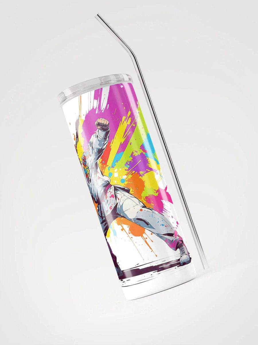 Stainless Steel Tumbler ( D_0144_Color Kick Taekwondo Boy of the Streets ) product image (6)