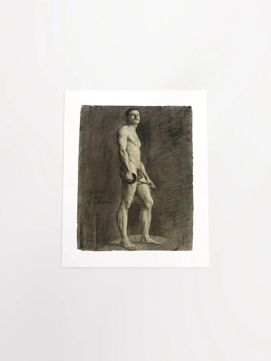 The Naked Fencer By Arthur-Joseph Guenoiot (1885) - Print product image (4)