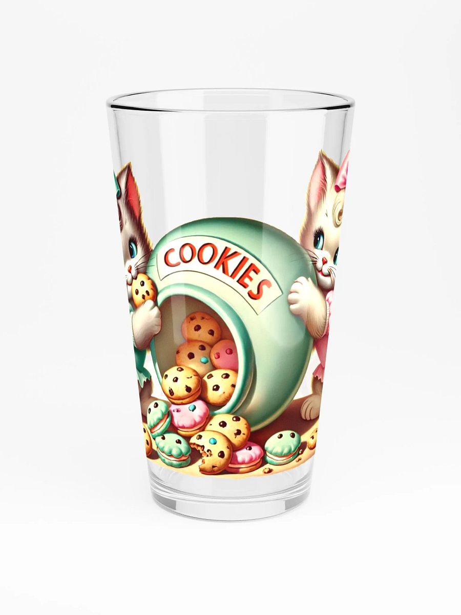 Cute Kittens in Cookie Jar 16 oz Glass product image (3)