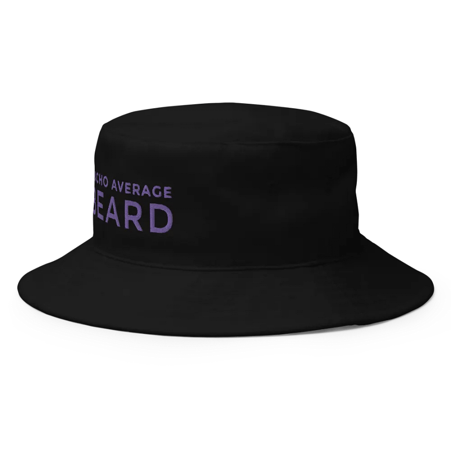 Nacho Average Beard Black Bucket Hat (Purple Embroidery) product image (2)