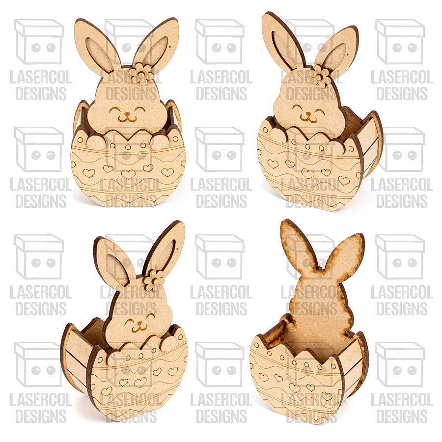 Easter Bunny Egg Basket (5 Styles) - Laser Cut Files product image (5)