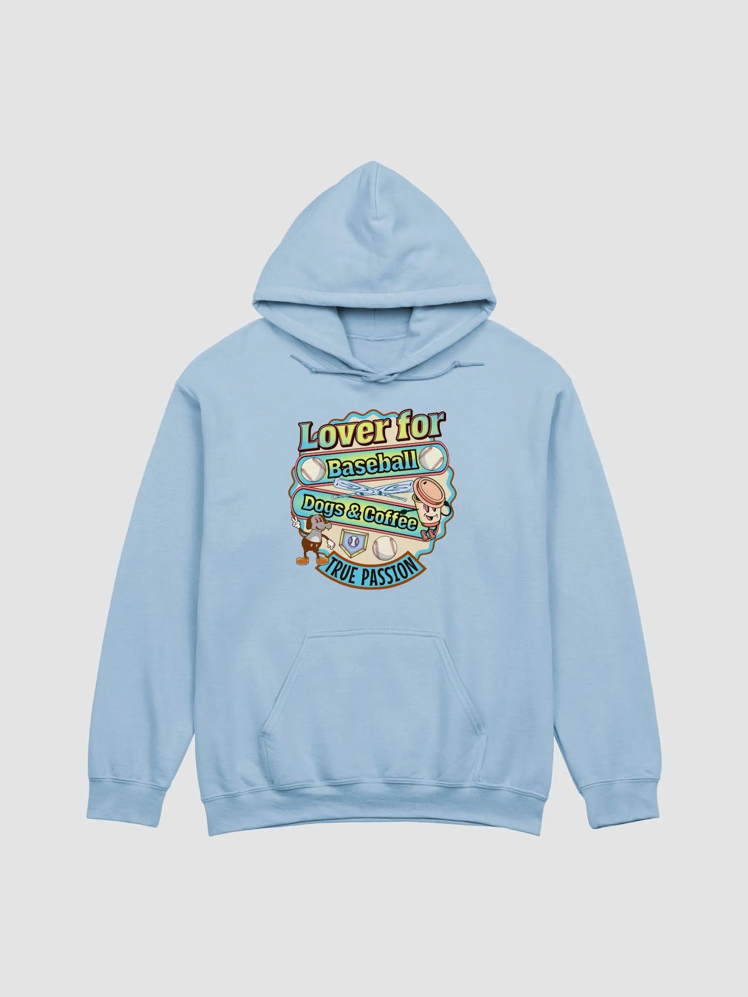 Lover for Baseball Dogs And Coffee Hoodie product image (5)