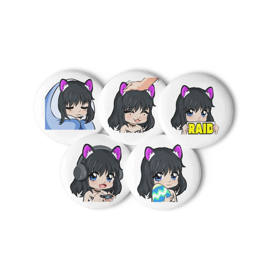Panda Gothic emote pin badges product image (6)