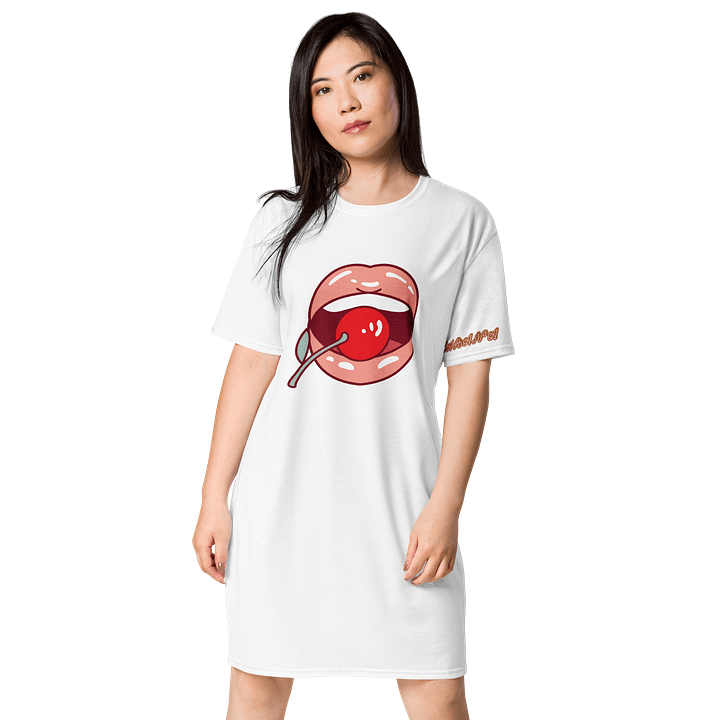 Cherry Lips All-Over T-Shirt Dress product image (1)