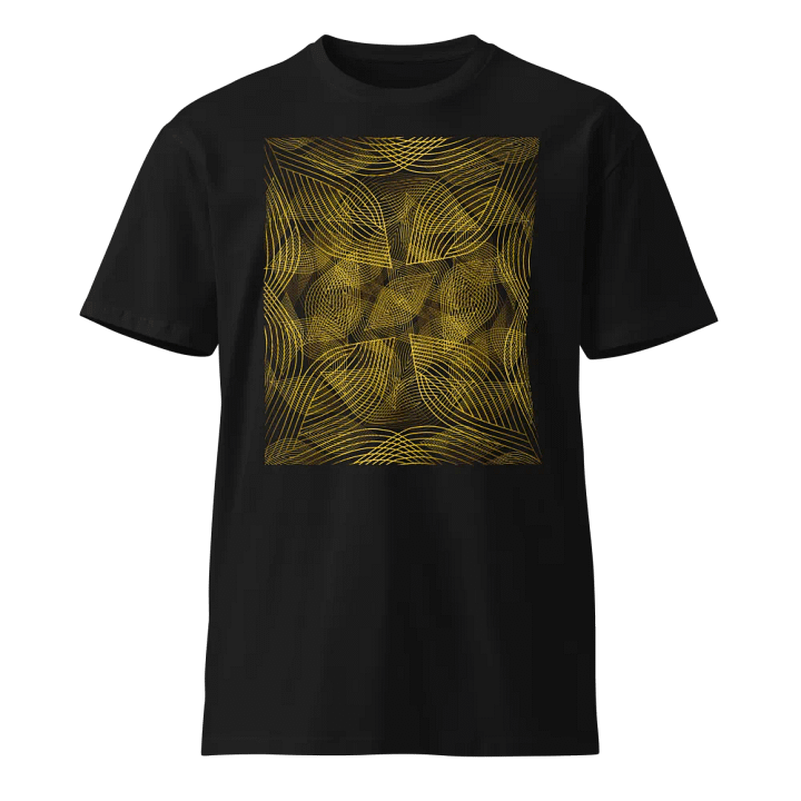 T-Shirt with golden lines and leaf design product image (1)