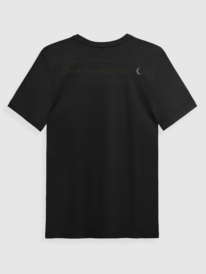 NatGPT: Check important info shirt - Black Tee product image (2)