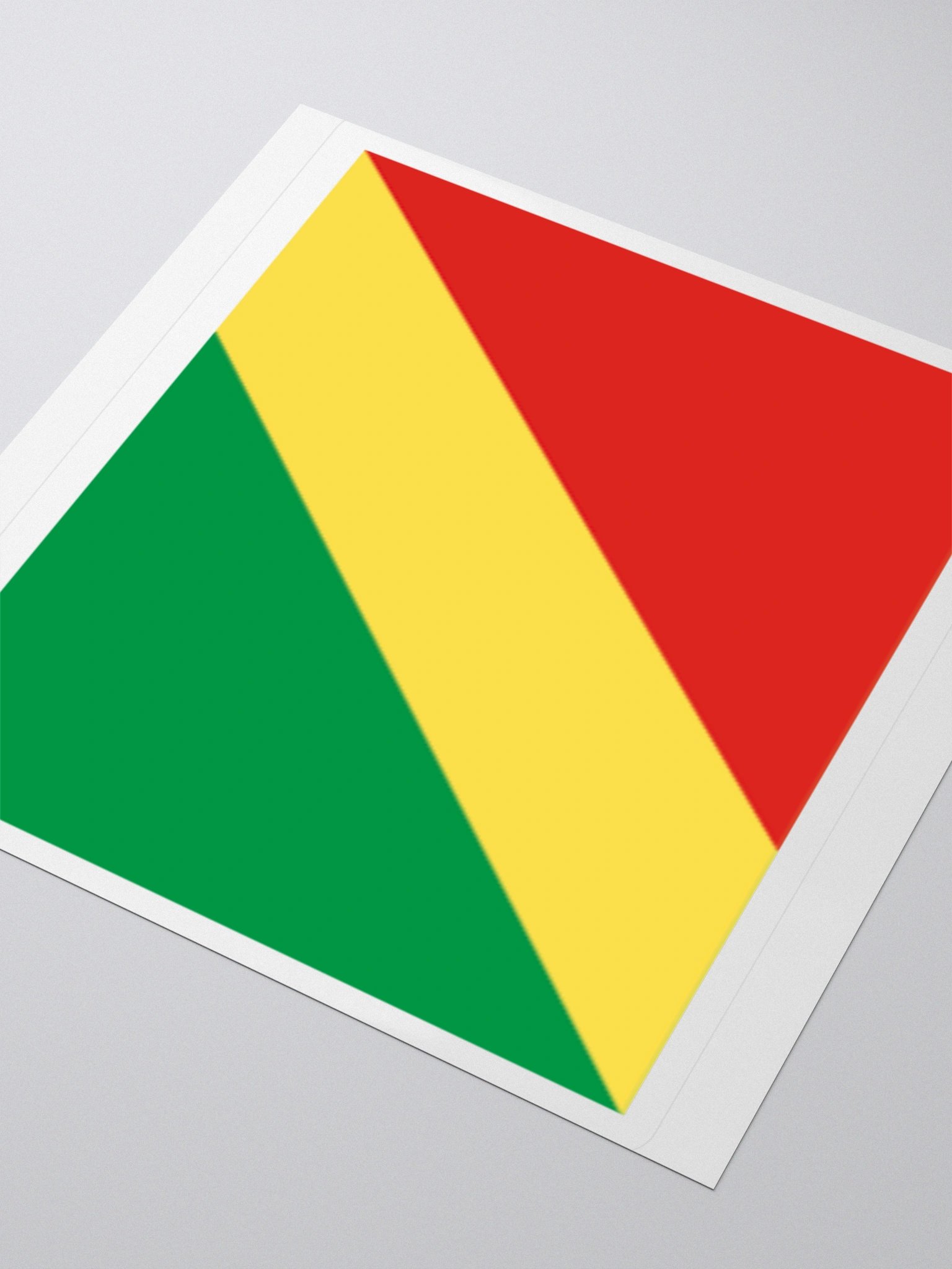 Republic of Congo Flag Sticker | Yellow Star Design | Durable Vinyl | 3 Sizes product image (8)
