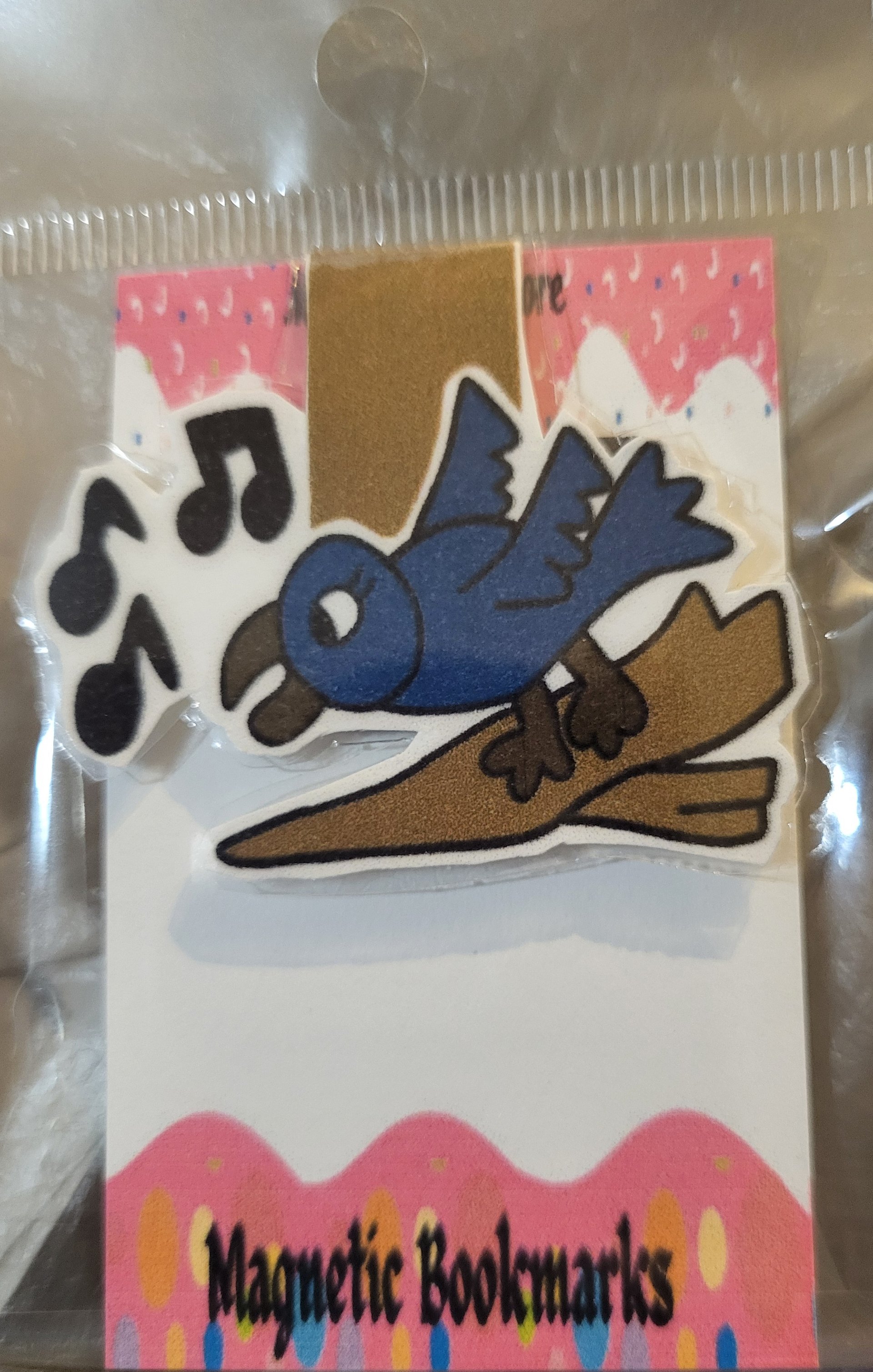 Cute Cartoon Songbird Magnetic Laminated Bookmark for Bird Lovers product image (1)