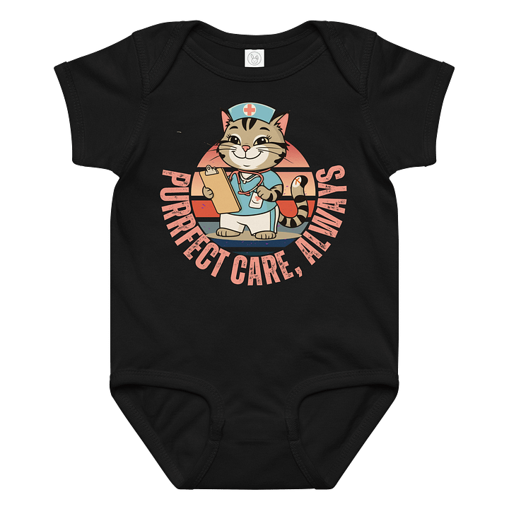 Purr-fect Care Nurse Cat Baby Bodysuit product image (2)