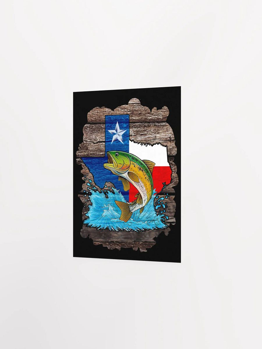 Texas State Pride Bass Fishing Rustic Art product image (10)