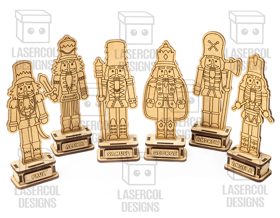 Nutcracker Set (2 Sizes, 6 Styles) - Christmas Gift - Laser Cut Files product image (3)