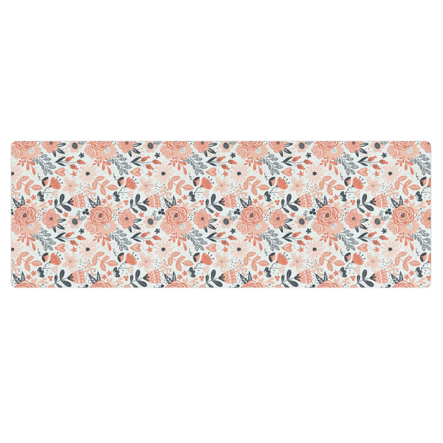 Orange Floral Boho Yoga Mat by Treasure Pie product image (3)