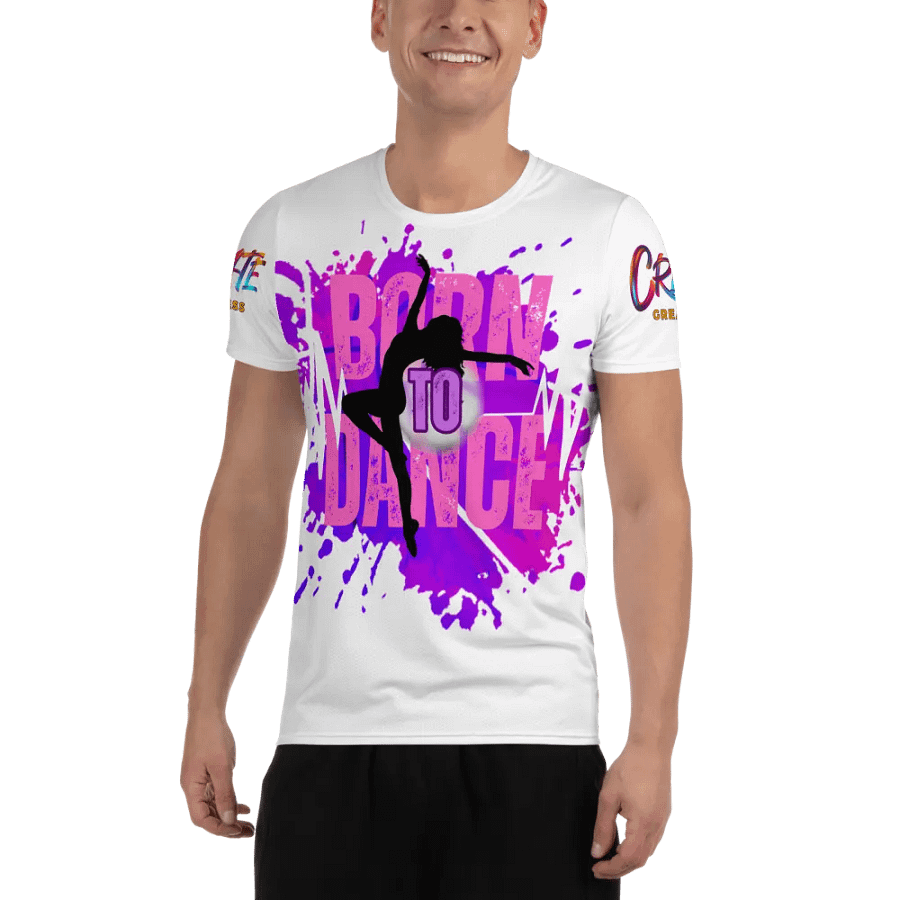 Born to Dance Her Silhouette Huge Print Athletic Tee product image (2)