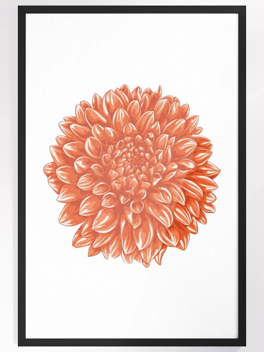 Orange Stylized Dahlia Bloom product image (1)