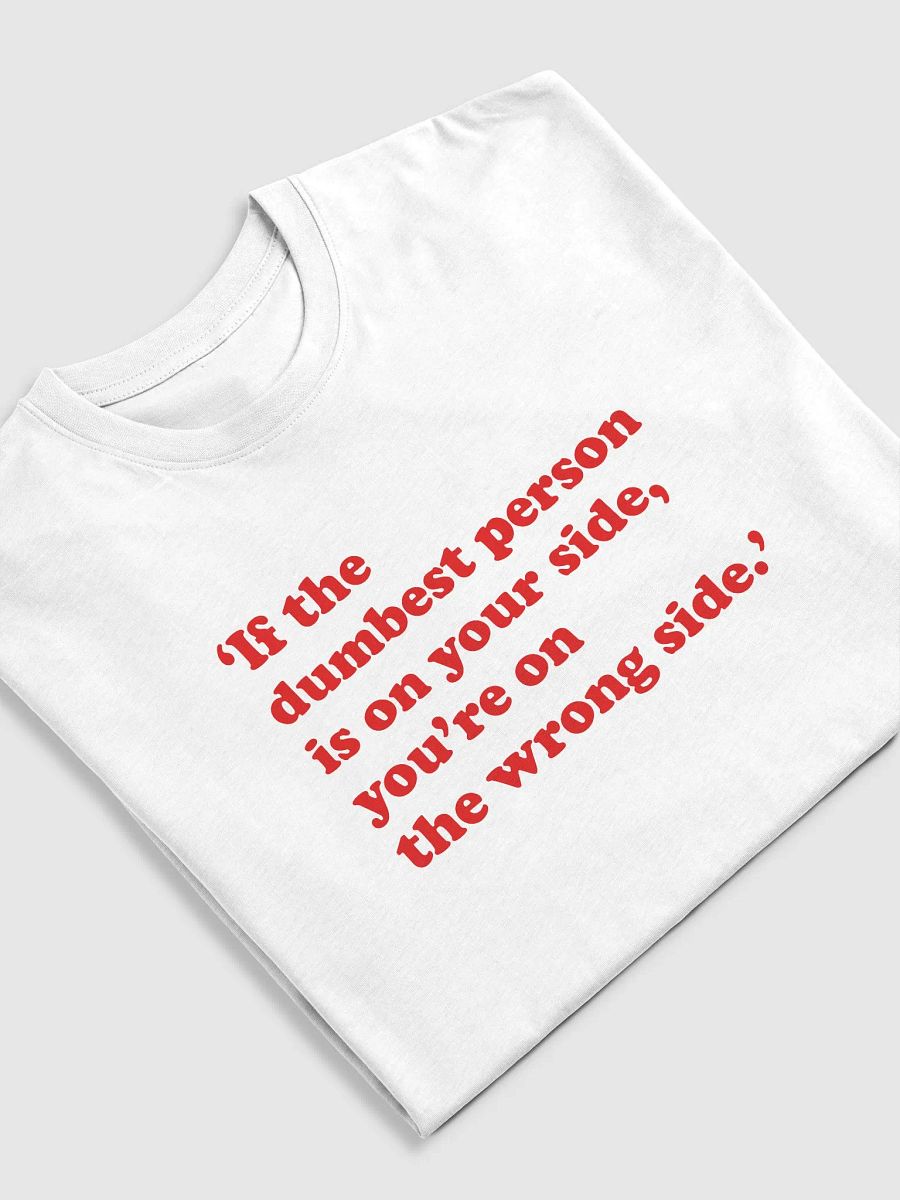 Funny shirt - If the dumbest person is on your side, you’re on the wrong side - Albini product image (5)