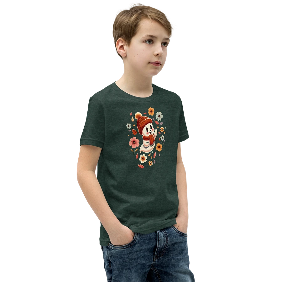 Ghost in a Hat Floral Kids T-Shirt product image (18)