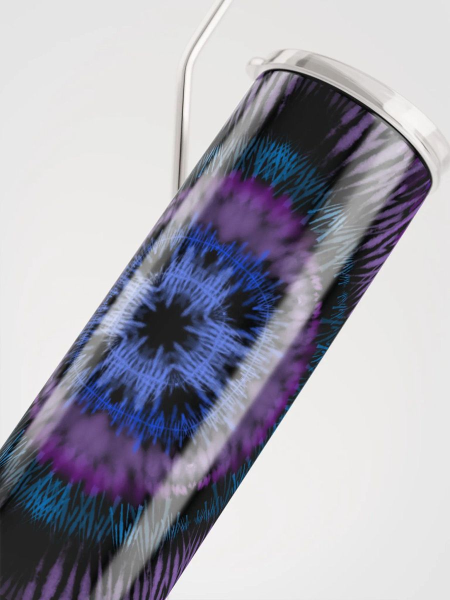 Chic Blue & Purple Tie Dye Stainless Steel Tumbler: Sip in Style product image (5)