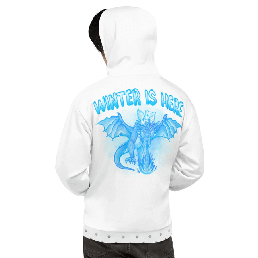 White Winter is Here Hoodie - back product image (1)