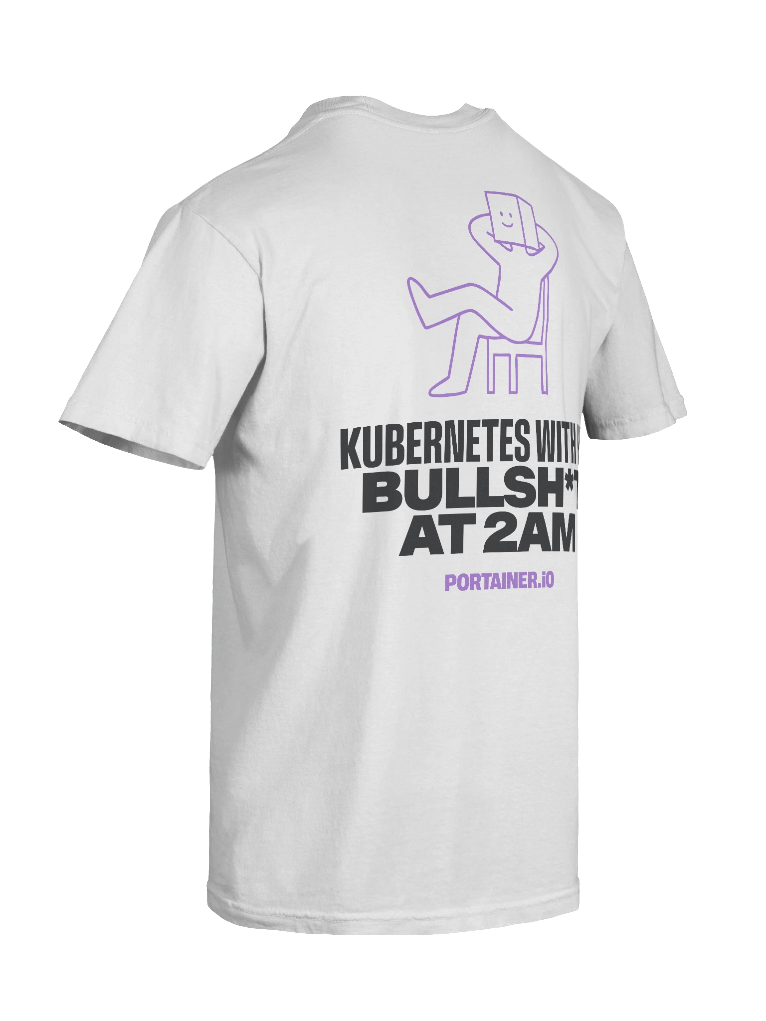 Portainer Tshirt - Kube with no BS - White product image (10)