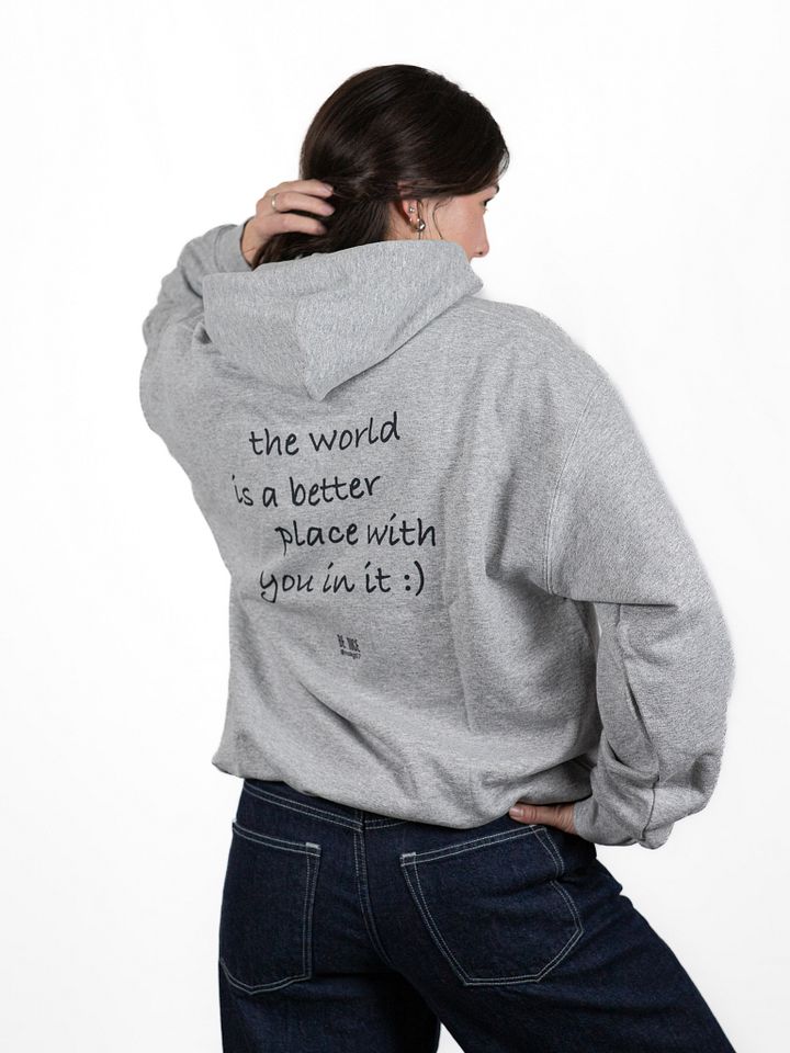 BE NICE Embroidered Message Hoodie (Black Text) product image (5)