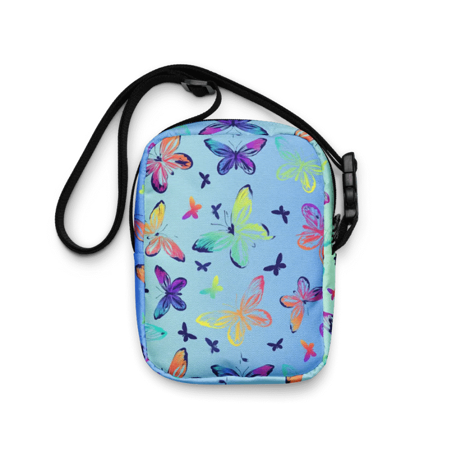 Butterfly powder blue Crossbody Bag for nature enthusiasts product image (6)
